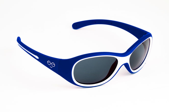 Beamers Bluebird Mini sunglasses for ages 1-3 years. Maximum UV protection, polarised, soft, comfortable, durable, affordable with Optoshield Technology